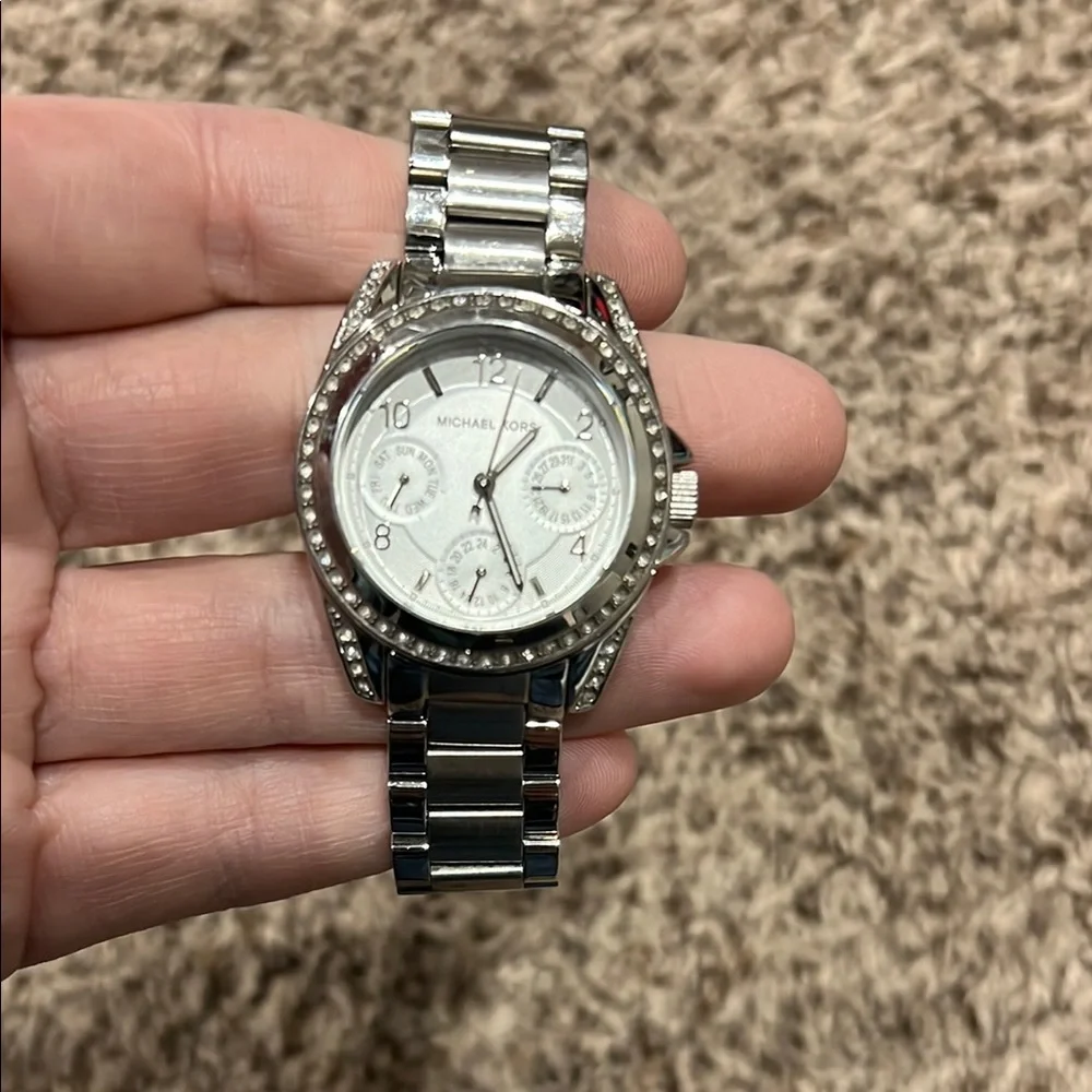 Michael Kors Silver Crystal Watch
